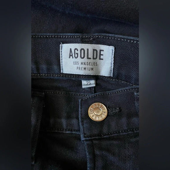 AGOLDE Black Skinny Jeans Size 25 - Picture 4 of 6